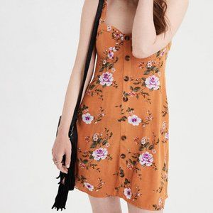 American Eagle Yellow Floral Mini Dress